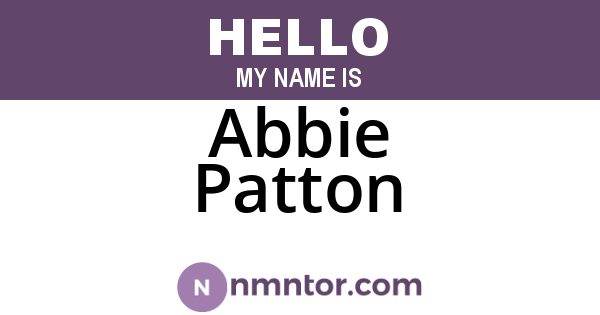 Abbie Patton