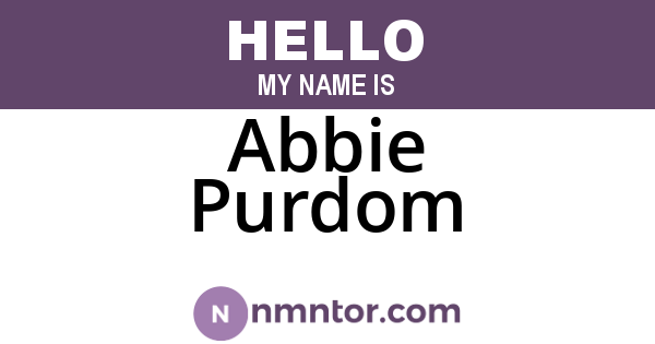 Abbie Purdom