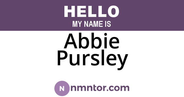 Abbie Pursley