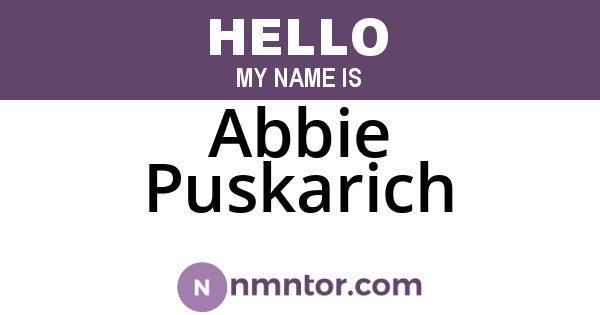 Abbie Puskarich