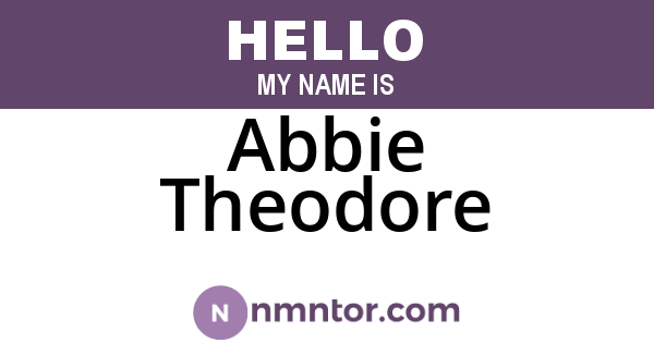Abbie Theodore
