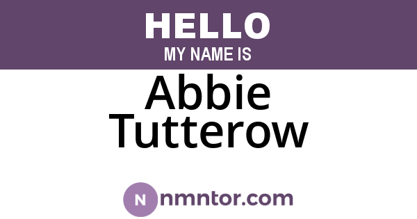 Abbie Tutterow