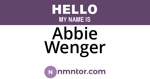Abbie Wenger