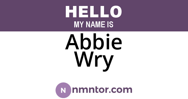 Abbie Wry