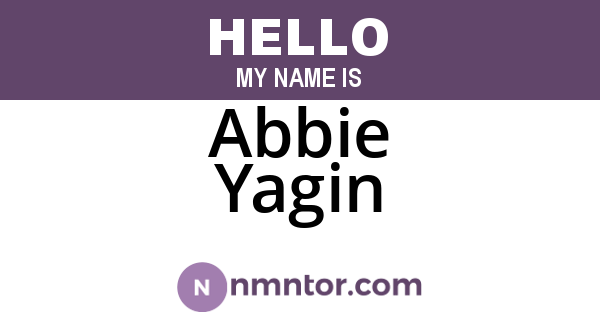 Abbie Yagin