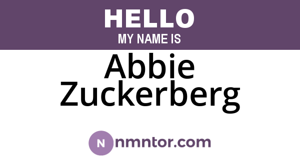 Abbie Zuckerberg