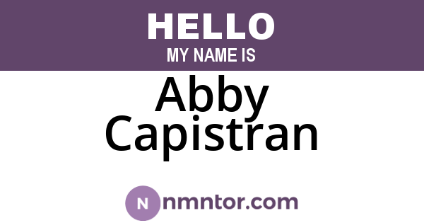 Abby Capistran