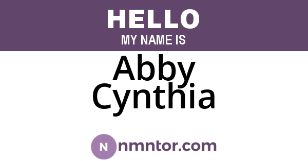 Abby Cynthia
