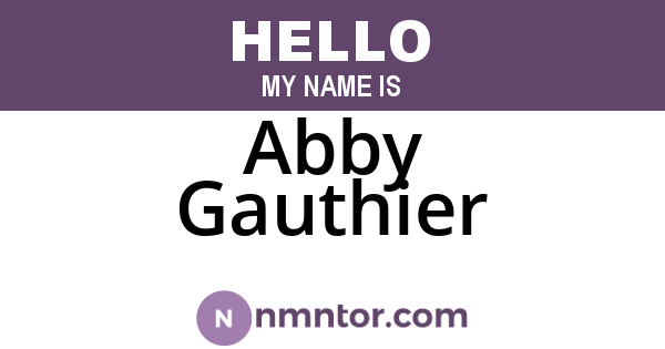 Abby Gauthier