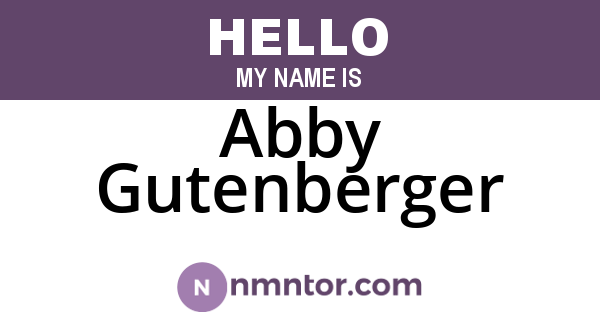 Abby Gutenberger
