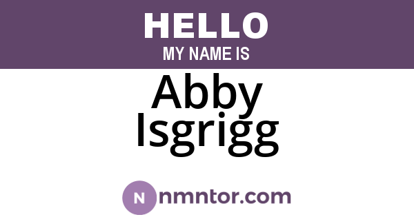 Abby Isgrigg