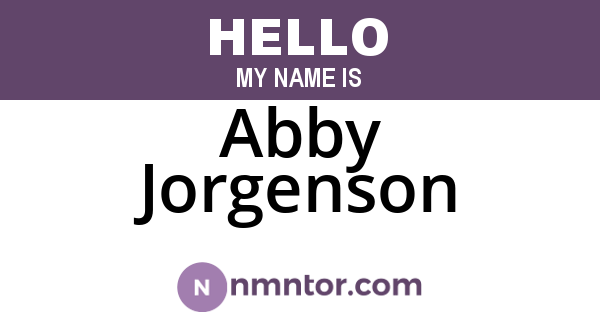 Abby Jorgenson