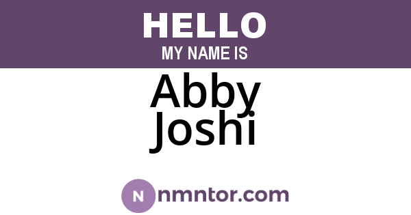 Abby Joshi
