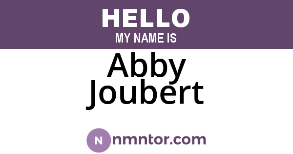 Abby Joubert
