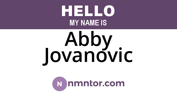 Abby Jovanovic