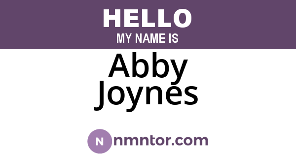 Abby Joynes