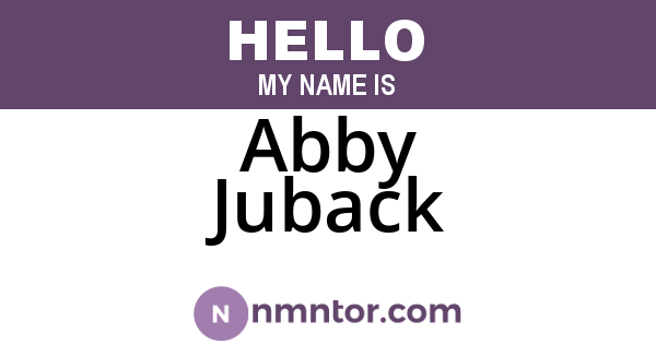 Abby Juback