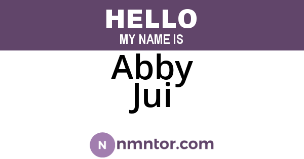 Abby Jui