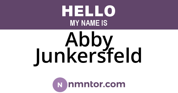 Abby Junkersfeld