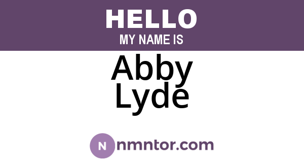 Abby Lyde