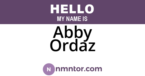 Abby Ordaz