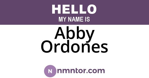 Abby Ordones
