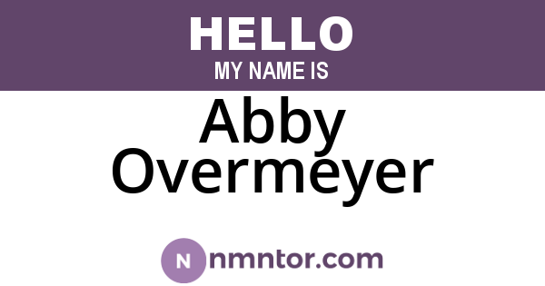 Abby Overmeyer