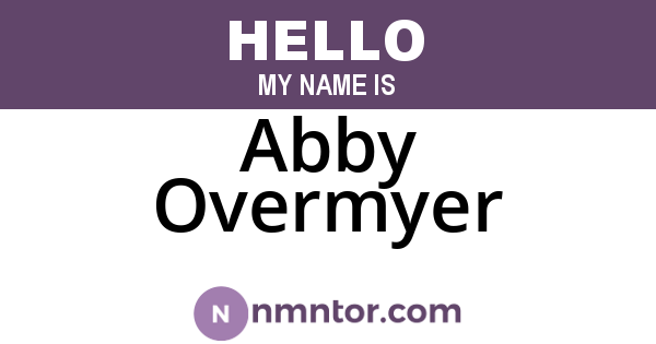 Abby Overmyer