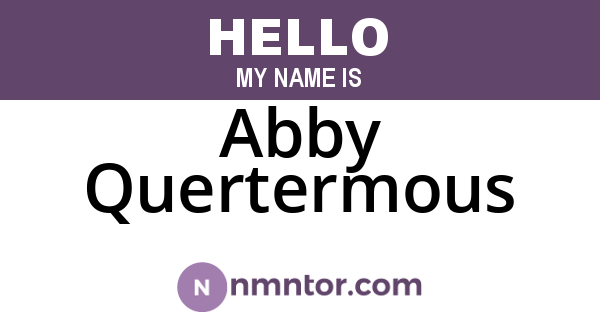Abby Quertermous
