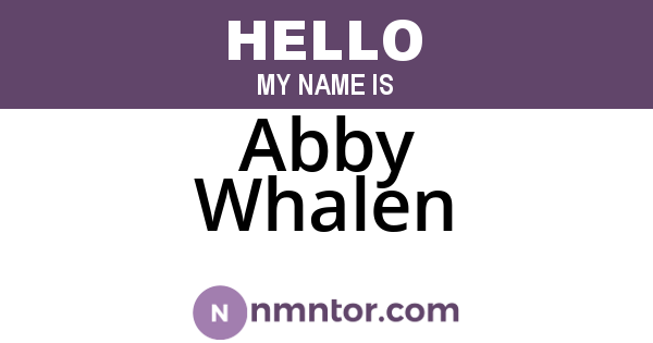 Abby Whalen