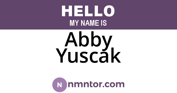 Abby Yuscak