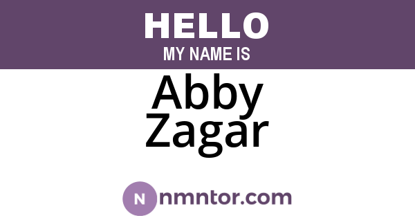Abby Zagar