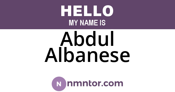 Abdul Albanese