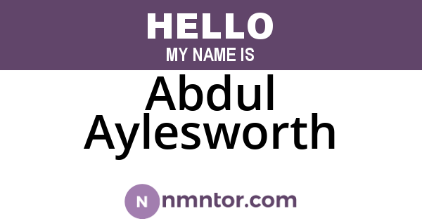 Abdul Aylesworth