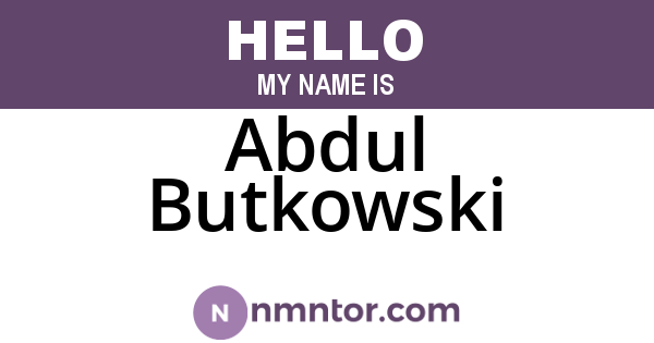 Abdul Butkowski