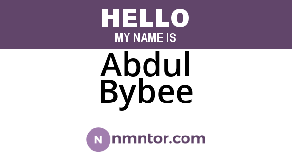 Abdul Bybee