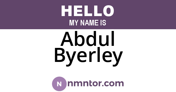 Abdul Byerley