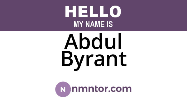 Abdul Byrant