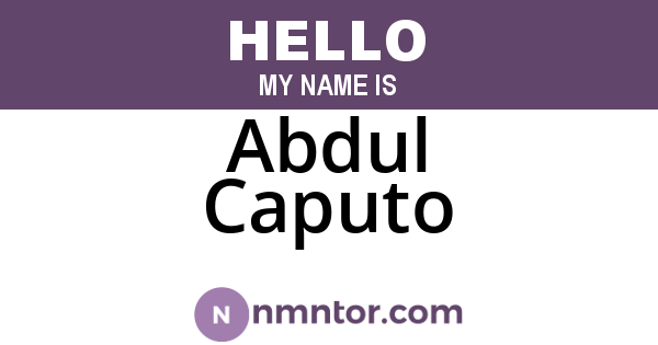 Abdul Caputo