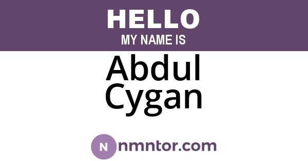 Abdul Cygan
