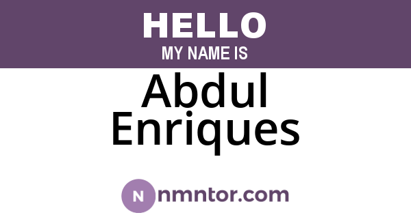 Abdul Enriques