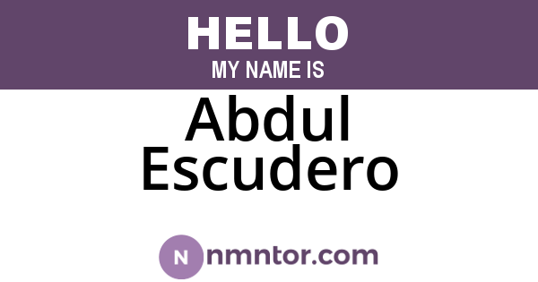 Abdul Escudero
