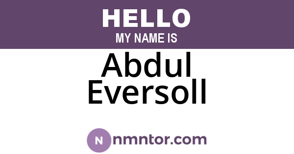 Abdul Eversoll