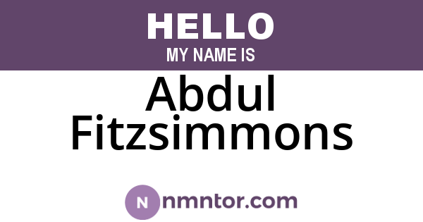 Abdul Fitzsimmons