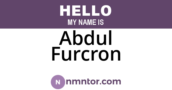 Abdul Furcron