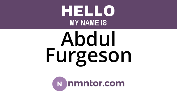 Abdul Furgeson