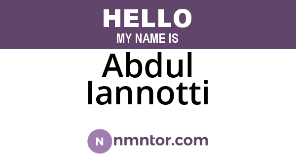 Abdul Iannotti