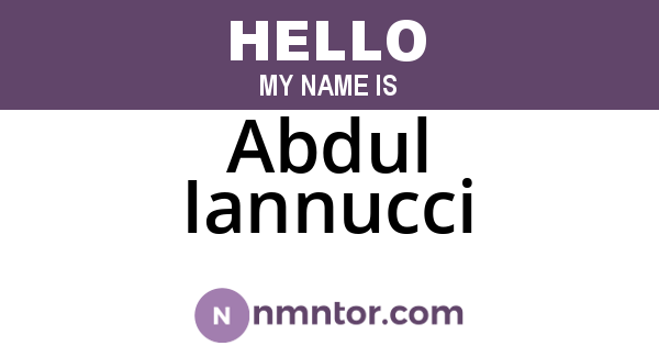 Abdul Iannucci