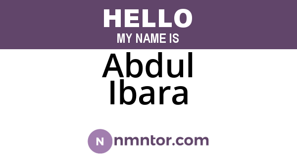 Abdul Ibara