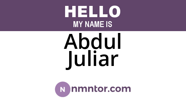 Abdul Juliar